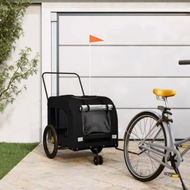 Detailed information about the product Pet Bike Trailer Black Oxford Fabric and Iron