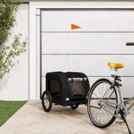 Detailed information about the product Pet Bike Trailer Black Oxford Fabric and Iron