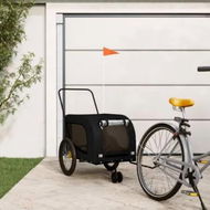 Detailed information about the product Pet Bike Trailer Black Oxford Fabric and Iron