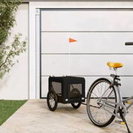 Detailed information about the product Pet Bike Trailer Black Oxford Fabric&Iron