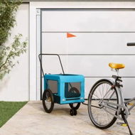 Detailed information about the product Pet Bike Trailer Blue and Black Oxford Fabric and Iron