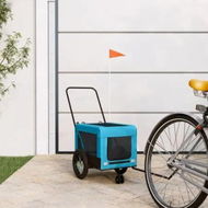 Detailed information about the product Pet Bike Trailer Blue and Black Oxford Fabric and Iron