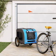 Detailed information about the product Pet Bike Trailer Blue and Grey Oxford Fabric&Iron