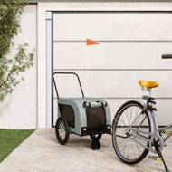 Detailed information about the product Pet Bike Trailer Grey and Black Oxford Fabric and Iron