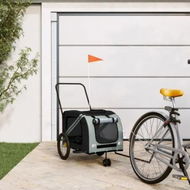 Detailed information about the product Pet Bike Trailer Grey and Black Oxford Fabric and Iron