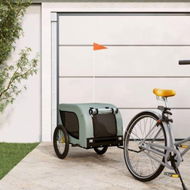 Detailed information about the product Pet Bike Trailer Grey and Black Oxford Fabric and Iron