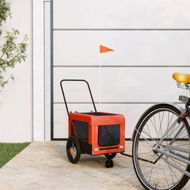 Detailed information about the product Pet Bike Trailer Orange and Black Oxford Fabric and Iron