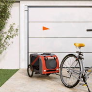 Detailed information about the product Pet Bike Trailer Orange and Black Oxford Fabric&Iron