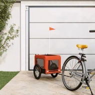 Detailed information about the product Pet Bike Trailer Orange and Black Oxford Fabric&Iron