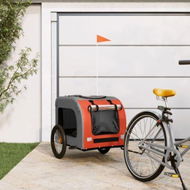 Detailed information about the product Pet Bike Trailer Orange and Grey Oxford Fabric&Iron