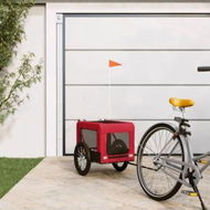 Detailed information about the product Pet Bike Trailer Red and Black Oxford Fabric&Iron