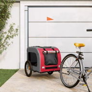 Detailed information about the product Pet Bike Trailer Red and Grey Oxford Fabric&Iron