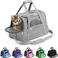 Detailed information about the product Pet Carrier Airline Approved For Small Dogs Medium/small Cats. Cat Travel Carrier (grey).