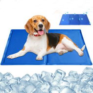 Detailed information about the product Pet Cooling Mat Foldable Puppy Ice Mat Blue Double-layer Pressing Ice Pad Machine Washable Summer Reusable Training Pad For Dog Size S