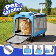 Detailed information about the product Pet Dog Cat Carrier Stroller Soft Crate Trolley Travel Bag Portable Animal Puppy Kennel Cage Case Folding Hand Shoulder Luggage Suitcase Rolling Wheels