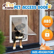 Detailed information about the product Pet Dog Cat Door Flap Large 2-Way Locking Safe Brushy Security Wall Metal Slide-in Lockable Panel