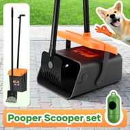 Detailed information about the product Pet Dog Pooper Scooper Doggie Poop Feces Pick Up Cleanup Scoop Swivel Bin Rake Cleaning Kit Waste Removal Walking Doggy Puppy Poo Dirt Cleaner Picker