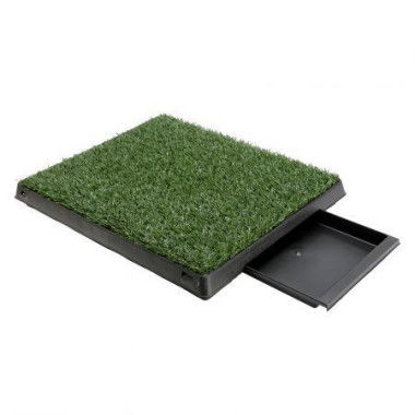 Pet Dog Potty Tray Training Toilet + 1 Grass Mat 63cm X 50cm