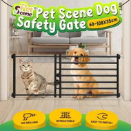 Detailed information about the product Pet Dog Safety Gate Cat Fence Enclosure Safe Guard Doorway Stairs Security Barrier Retractable Puppy Low Containment Fencing 60 to 108cm