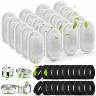 Detailed information about the product Pet Fountain Filters 20 Pack 67oz 2L 108oz 3.2L Stainless Steel Water Bowl Dispenser Sponges