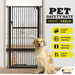 Pet Safety Gate Dog Cat Security Extra Tall Retractable Fence Enclosure Guard Kitchen Doorway Stairs Barrier with Walk Through Door 142cm Height. Available at Crazy Sales for $109.98