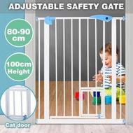 Detailed information about the product Pet Safety Gate Dog Safe Fence Puppy Baby Security Stair Barrier With Cat Door Adjustable 100cm.