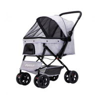 Detailed information about the product Pet Stroller Pram Dog Carrier Trailer Grey