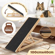 Detailed information about the product Petscene Dog Stairs Pet Ramp Puppy 4 Level Adjustable Ladder For Bed Car Outdoor Indoor Pine Wood