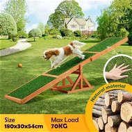 Detailed information about the product Petscene Pet Seesaw Dog Obedience Training Puppy Sports Agility Outdoor Play Exercise Equipment Teeter Totter Wooden Artificial Grass
