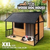Detailed information about the product Petscene XXL Size Dog Kennel Wooden Puppy Home Shelter Pet House Outdoor Indoor