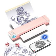 Detailed information about the product Phomemo M08F Wireless Tattoo Transfer Stencil Printer,Thermal Tattoo Machine with 10pcs Free Stencil Paper,Compatible with Smartphone PC Pink