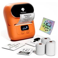 Detailed information about the product Phomemo M110 Label Maker with 3 Roll Labels, Mini Portable Bluetooth Thermal Label Printer for Clear Label, Barcode, Clothing, Office, Business, Compatible with Android and iOS, Orange