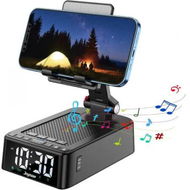 Detailed information about the product Phone Stand with Bluetooth Speaker and Rotable Adjustable Cell Phone Holder for Home Office with HD Subwoofer Sound Fits All Phones