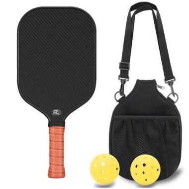 Pickleball Paddle, 3K Raw Carbon Fiber Surface (CFS) and Carbon Abrasion Surface (CAS) with High Grit and Spin