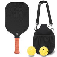 Detailed information about the product Pickleball Paddle, 3K Raw Carbon Fiber Surface (CFS) and Carbon Abrasion Surface (CAS) with High Grit and Spin