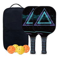 Detailed information about the product Pickleball Paddles,Lightweight Pickleball Rackets w/Fiberglass Surface,Fiberglass Pickleball Paddles Set with 4 Pickleball Balls and 1 Bag