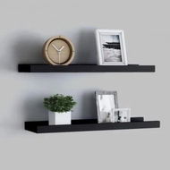 Detailed information about the product Picture Frame Ledge Shelves 2 pcs Black 60x9x3 cm MDF