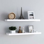 Detailed information about the product Picture Frame Ledge Shelves 2 pcs White 80x9x3 cm MDF