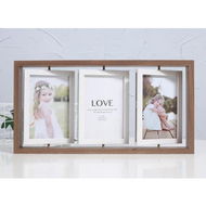 Detailed information about the product Picture Frame Rustic Rotating Floating Photo Frames Double-Sided Display Rustic Picture Frame For Desktop Or Desktop Display