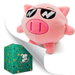 Piggy 3 in 1 Plush Pig Dog Chew Toy with Squeaky Ball Inside for Aggressive Chewers, Super Interactive for Small and Large Breeds, Pink. Available at Crazy Sales for $17.95