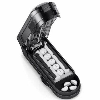 Pill Cutter Splitter for Cutting Multiple Pills,Adjustable Pill Cutter Splitter for Small and Tiny Pills with Accurate Pill Alignment,Pill Cutter for Small or Large Pills with Sharp Safe Blade (Black)