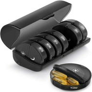 Detailed information about the product Pill Organizer 2 Times A Day Weekly AM PM Pill Box Large Capacity 7 Day Pill Cases For Pills/Vitamin/Fish Oil/Supplements (Black)