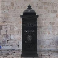 Detailed information about the product Pillar Letterbox Aluminium Vintage Style Rustproof Black