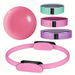 Pink 5 Pack Pilates Ring Ball Set with 3 Resistance Bands Magic Circle 38cm Fitness Ring Yoga. Available at Crazy Sales for $24.99