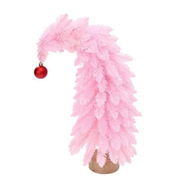 Detailed information about the product Pink 50cm Crooked Neck Christmas Tree Small Desktop Decoration Ideal For Christmas Decorations And Festive Events