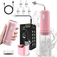 Detailed information about the product Pink Electric Ear Cleaner Rechargeable Portable Earwax Cleaner 250 Uses Large Battery 10Sec Water Tank Dual Use