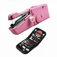 Detailed information about the product Pink Mini Handheld Electric Sewing Machine Set Deluxe Bag Includes Most Of The Sewing Accessories