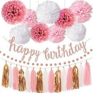 Detailed information about the product Pink Rose Gold Birthday Party Decorations Set For Birthday Party Decorations