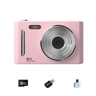 Detailed information about the product Pink Student Digital Camera HD DualLens 50MP 8x Zoom Beauty Filter FrontBack Cameras 32G Memory Card