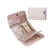 Detailed information about the product Pink Tri Fold Travel Jewelry Storage Box Foldable Roll For Earrings Necklaces Rings
